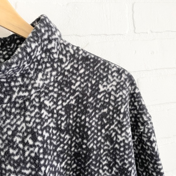 Anthropologie x Sandwich_ Fleece Sweater Pocket Blokecore Abstract print Black M - Picture 5 of 11